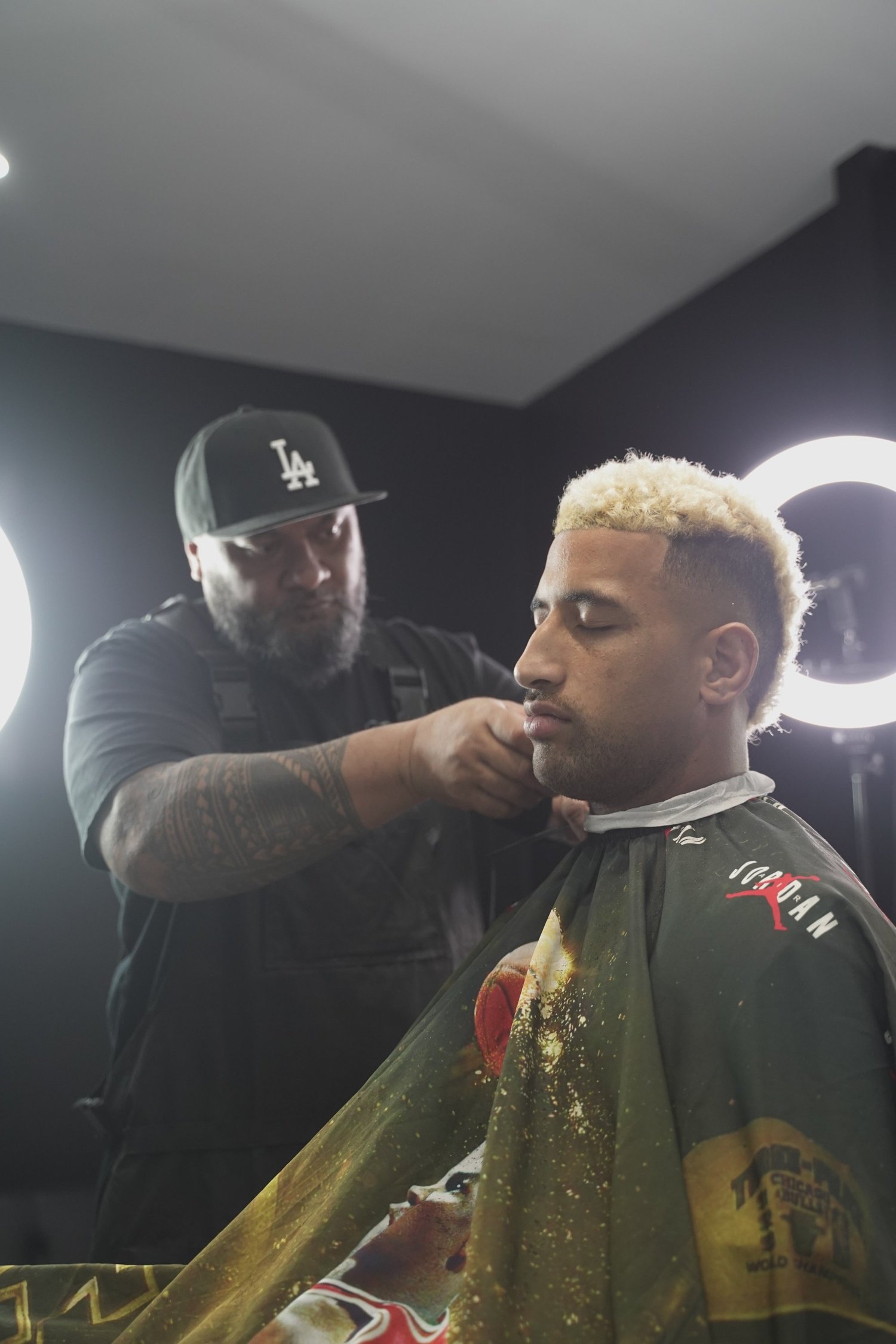 Clean beard trim and fade combination