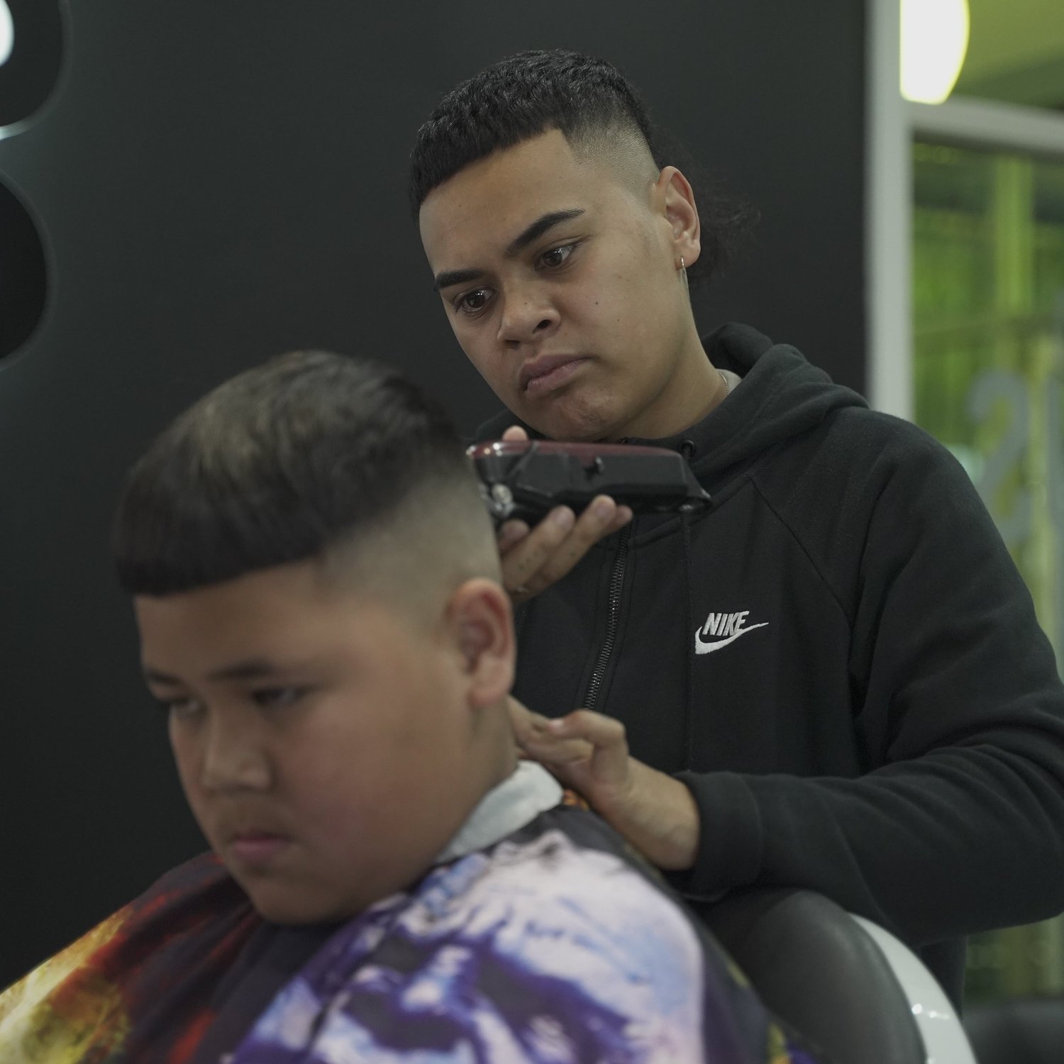 Detailed fade haircut at the Penrith barbershop